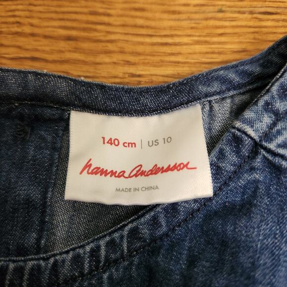 Hanna Andersson Denim Shirt Pocket Dress - Picture 4 of 5